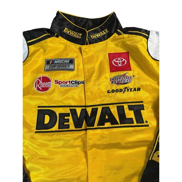 Christopher Bell #20 Men’s Medium Nascar Cup Series DeWalt Pit Button-Up Jacket - Picture 2 of 7